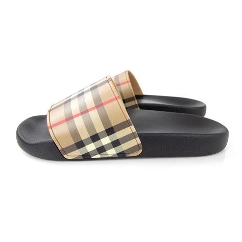 burberry slides with buckle|burberry check slides beige.